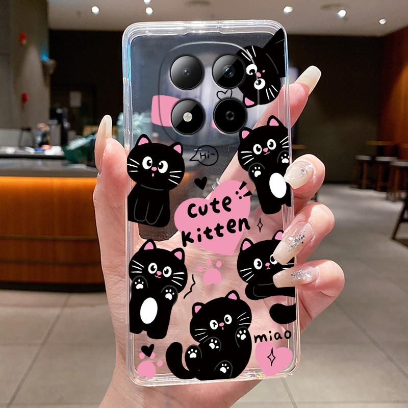 Phone Case For Xiaomi Redmi Note 15 Pro 4G Funda Capa Butterfly Bow Protective Casing Transparent Coque Soft Silicone TPU Cover