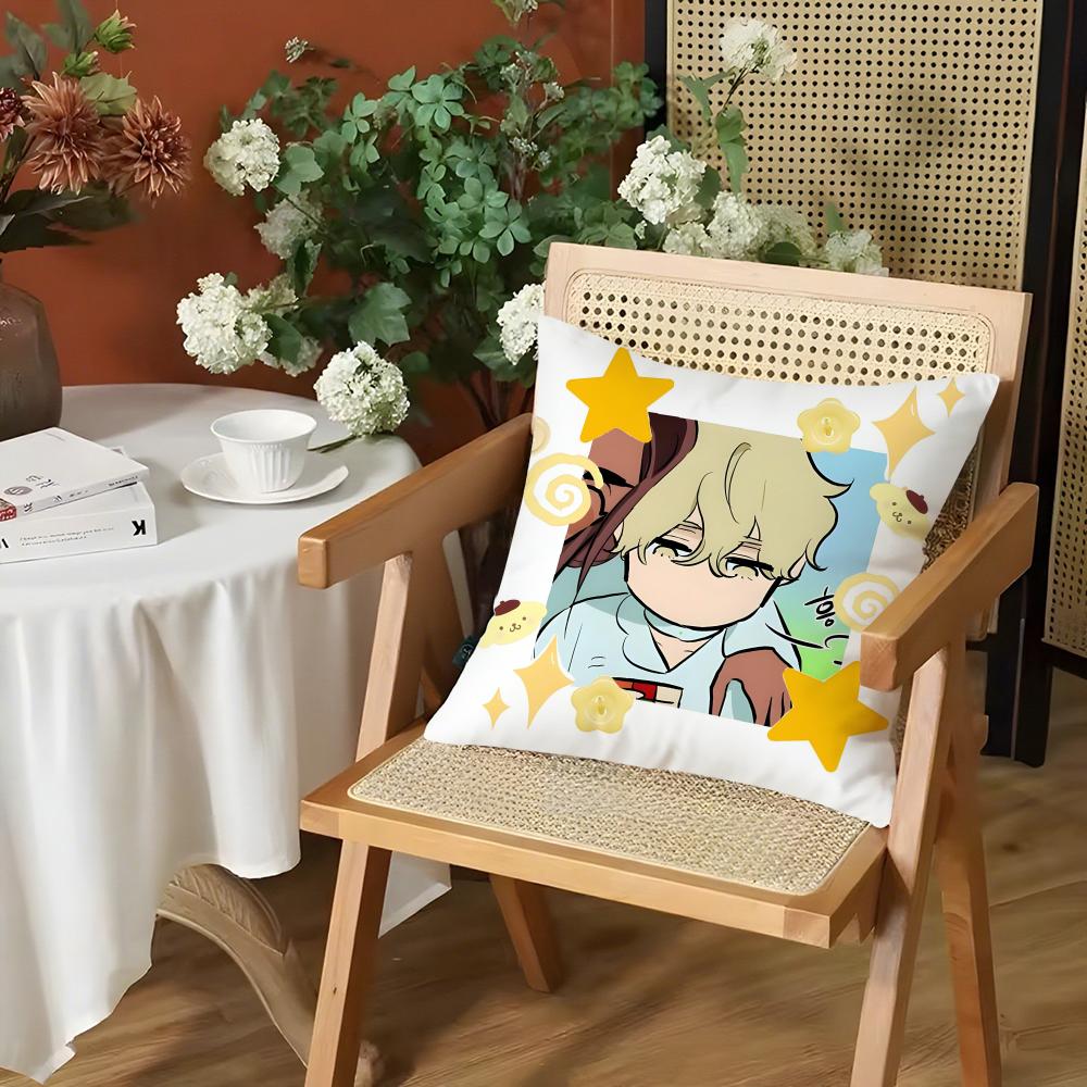 

Anime AAlien Stage Cushion Cover Silky Short Plush Invisible Zipper Dustproof Sofa Pillow Case for Home Decor 30x30cm