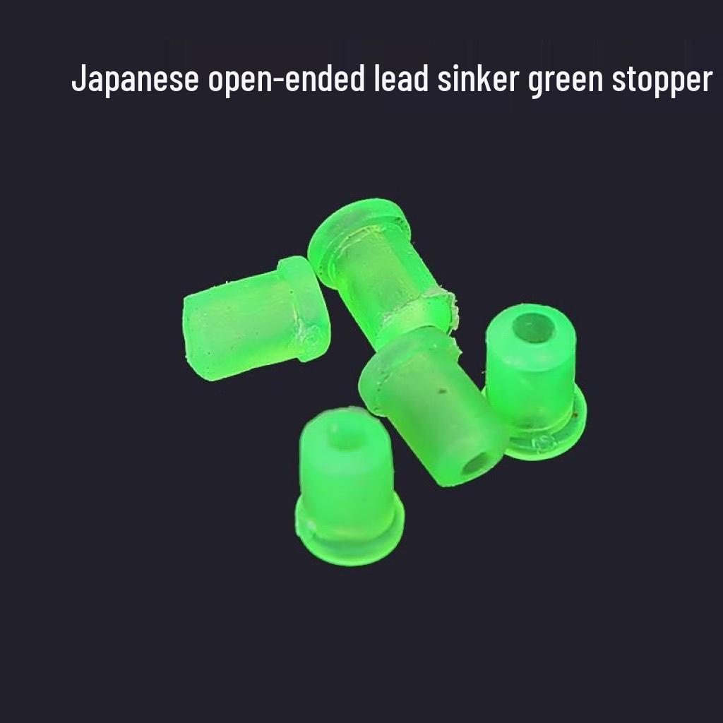 Grüne Silikonkappe Blei-Senker-Stopper für die Meeresfischerei - Zubehör für weite Würfe