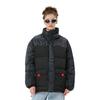 Vans Color Block Design Brand Logo Embroidered Stand Collar Down Jacket Unisex Outerwear Black VN0A7YJIBLK