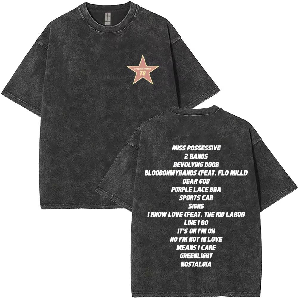Tate Mcrae Album So Close To What Miss Possessive World Tour Washed T Shirts Men Women Fashion Vintage Oversized Tshirt