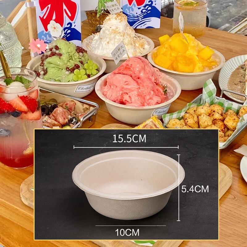 Disposable 500ml Thickened Paper Shaved Ice Bowls