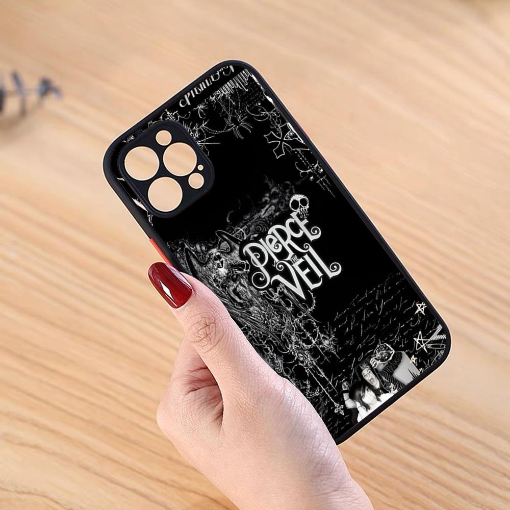 P-pierce The Veil Band Phone Case Black Matte For IPhone 16ProMax 15 13 12 11 14 Pro Max Mini Plus SE2020 XS Max XR Cover