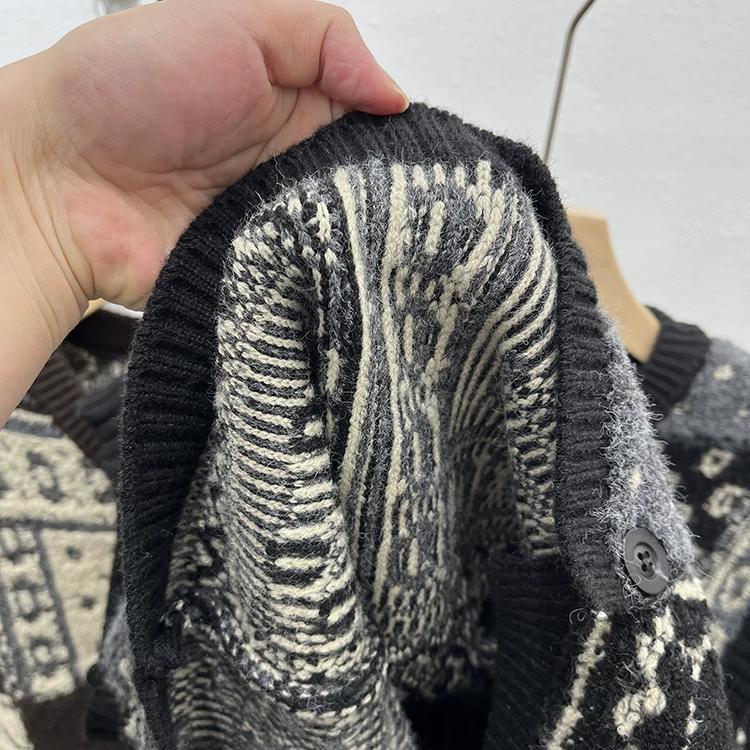 Dimanaf Automne 2025 Femmes Pulls Gilets Sans Manches Tricot Boutons Grande Taille Style Décontracté Ample Pull Noir