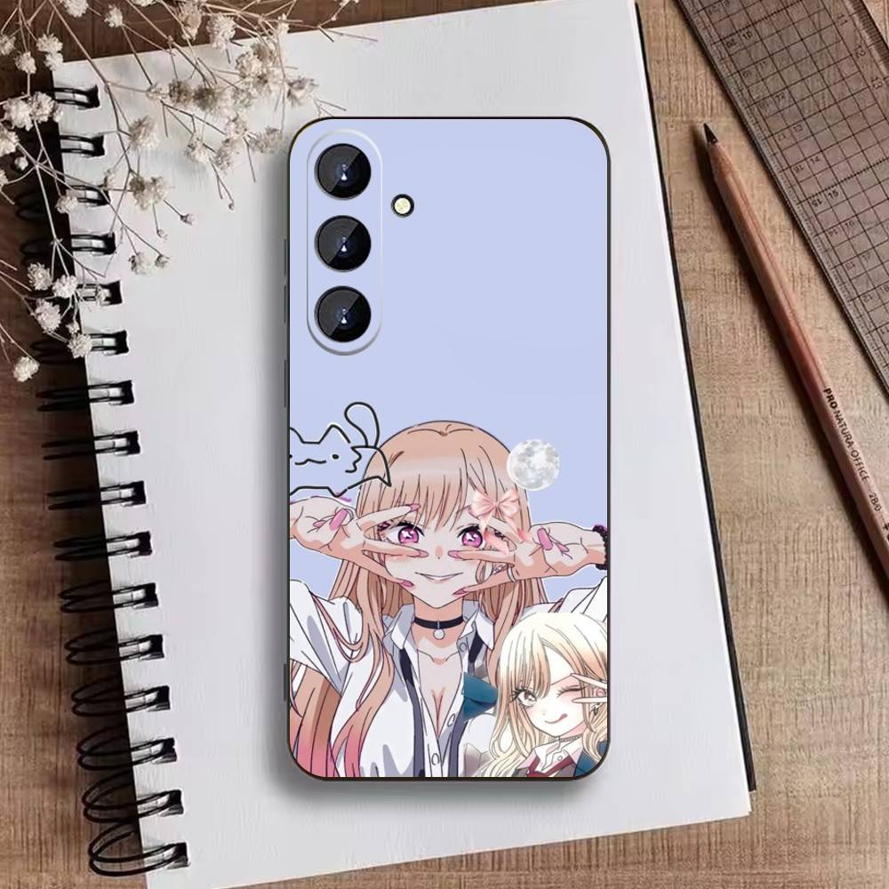

T-Darling Marin Kitagawa Colorful Silver Phone Case For Samsung Galaxy A73,A21s,A22,A31,A52,A53,A71,A41Soft Black Shell Samsung a52