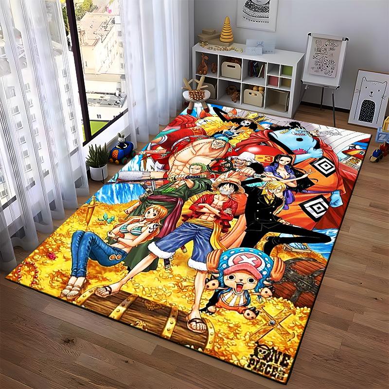 One Piece Pirate Crew Anime Rug Non-slip rug suitable for living room and bedroom sofas