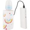 Portable Bottle Keep Warm, USB Travel Milk Heat Keeper, Baby Bottle Keep Warmer for Car Tavel, Storage Cover Insulation Thermostat(Red, 12)