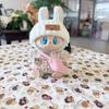 For 15-17CM LABUBU v1v2 doll clothes outfit striped series sweater autumn and winter clothes winter striped sweater hat set for bear hat tide