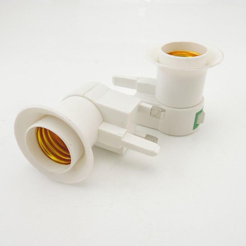 Ștefa AC E27 de tip UK LED Baza convertizorului de bec 3 pini Suport pentru priză Adaptor Comutator ON/OFF Suport lampă de control q1