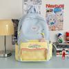 Embroidery Backpack Trendy With Transparent Pouch For Students Outings Casual