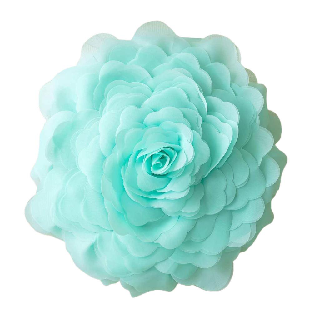 3D Rose Flower Decorative Cushions Pillows Case Handmade for Sofa Bed Living Room Bay Window Wedding Gift