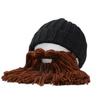 Lustige Handgemachte Winterwolle Schnurrbart Gestrickte Mützen Piraten Gesichtsmaske Perücke Bart Mützen Mützen