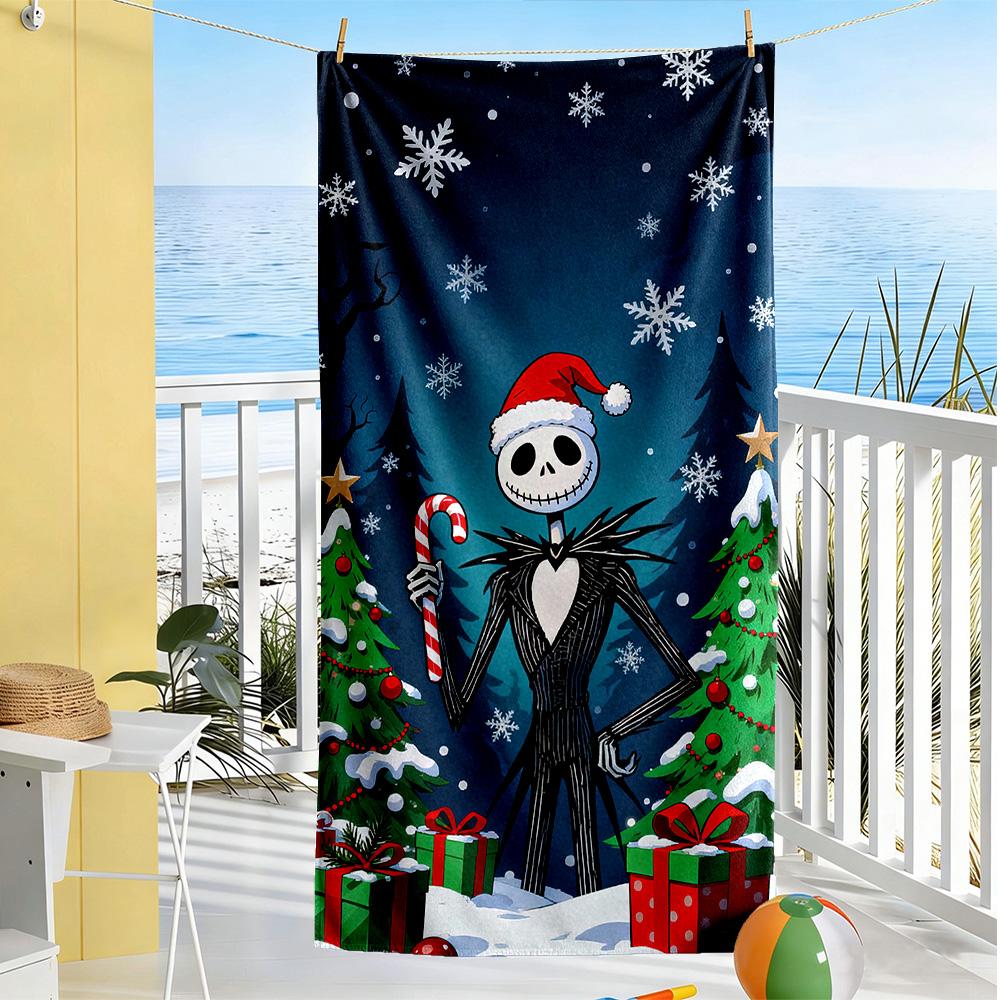 Christmas Nightmare Beach Towel Quick-Dry Soft Microfiber Comfortable Lightweight Portable for Swimming,Beach,Camping, Travel, Beach Accessories,Gym