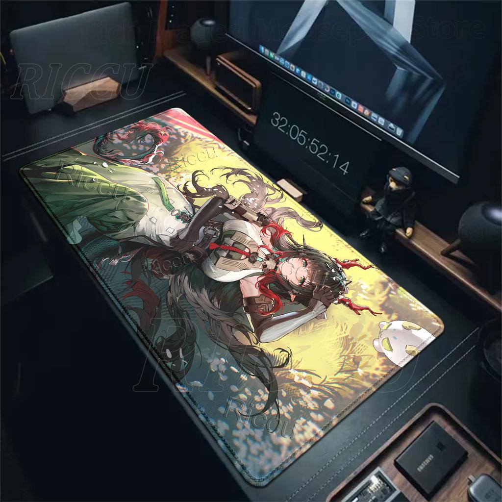 Arknights Endfield Zhuang Fangyi HD Mouse Pads XXL Pretty Anime Keyboard Gamer Cute Girl Gaming Desk Mat Protect Decorate Carpet
