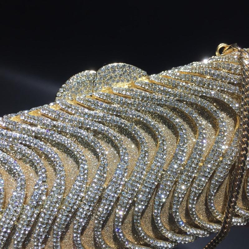 Diamond Wedding Party Purse White Clear Evening Bag Clutch Lady Dinner Purses Handbags Formal Women Crystal Wedding Bridal