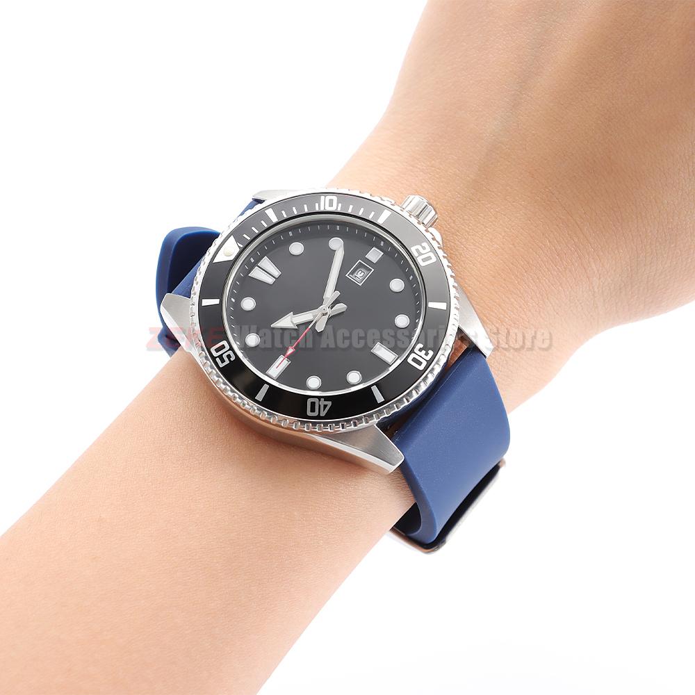 Armband 16mm 18mm 20mm 22mm Schnellverschluss Weiches Silikon Uhrenarmband Universal Gummi Wasserdicht Smartwatch Armband Ersatz