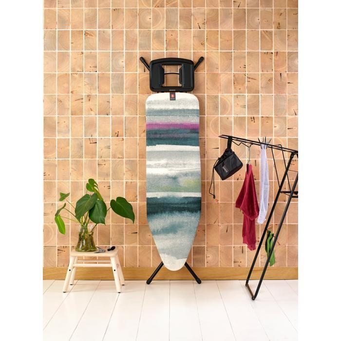 Brabantia table à repasser b, 124x38 cm, repose-fer vapeur solide - morning breeze