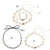 Summer Hand-woven Adjustable Shells Bracelets Anklets Natural Shells Beads Seashells Necklace Jewelry for Men Women