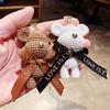 Creative Cartoon Wool Bear Keychain for Doll Car for Key Chain Fashion Cute Keyring Bag Charm Pendant Accessories Ch