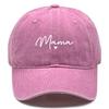 Mama Print Snapback Caps 100% Washed Cotton Hat Inelastic Adjustable Buckle Adjustable Baseball Caps Perfect For Daily Wear