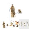 Harzfiguren-Set mit Krippe und Hirten für saisonale Geschenkidee