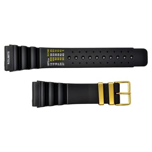 

24mm Diver Rubber Plastic Sports Watch Band for ND Limit, Citizen Aqualand and Promaster