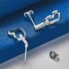Elegant 925 Sterling Silver Luxurious Hollow Heart Zircon Stud Earrings for Women Fashion Wedding Party Gifts Jewelry