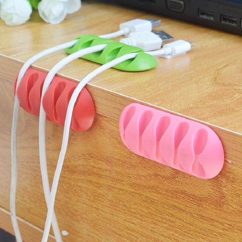Ties Line Fixer Earphone Cable Organizer Charger Wire Clamp Wire Retainer Holder Clips Cable Winder