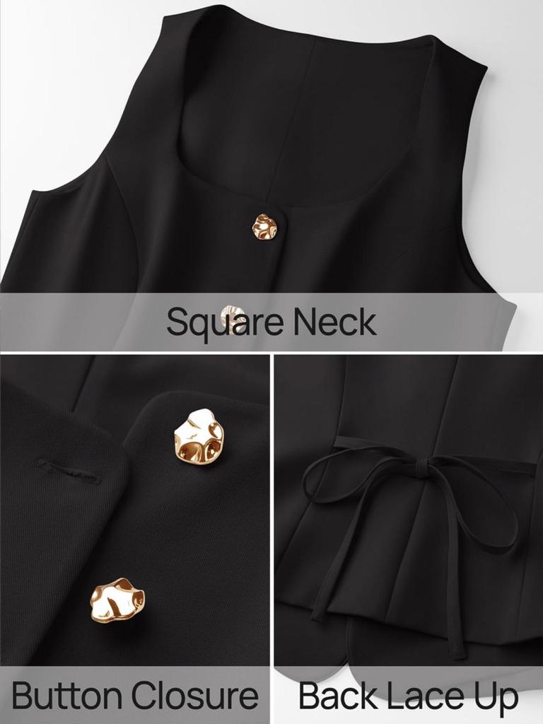 European and American Women's Elegant Sleeveless Slim-Fit Suit Vest