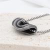 Shop, Original Design Jewelry, Titanium Steel Three-Dimensional Python Pendant Necklace.