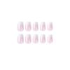 Punte Unghie French Ombre Bianche Press-On - Manicure Rimovibile, Indossabile