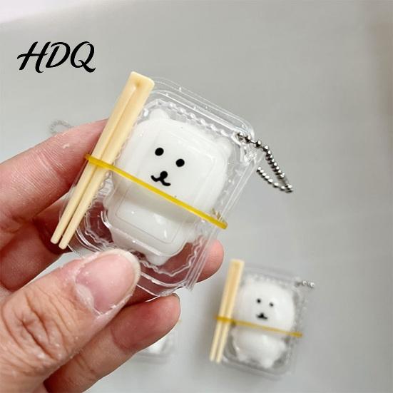 Calming Fidget Toy 1/2/3Pcs Stress Relief Bear with Clear Box & Chopsticks, Cartoon Bento Squeeze Ball Toy, Slow Rising Sensory for Anxiety Reduction