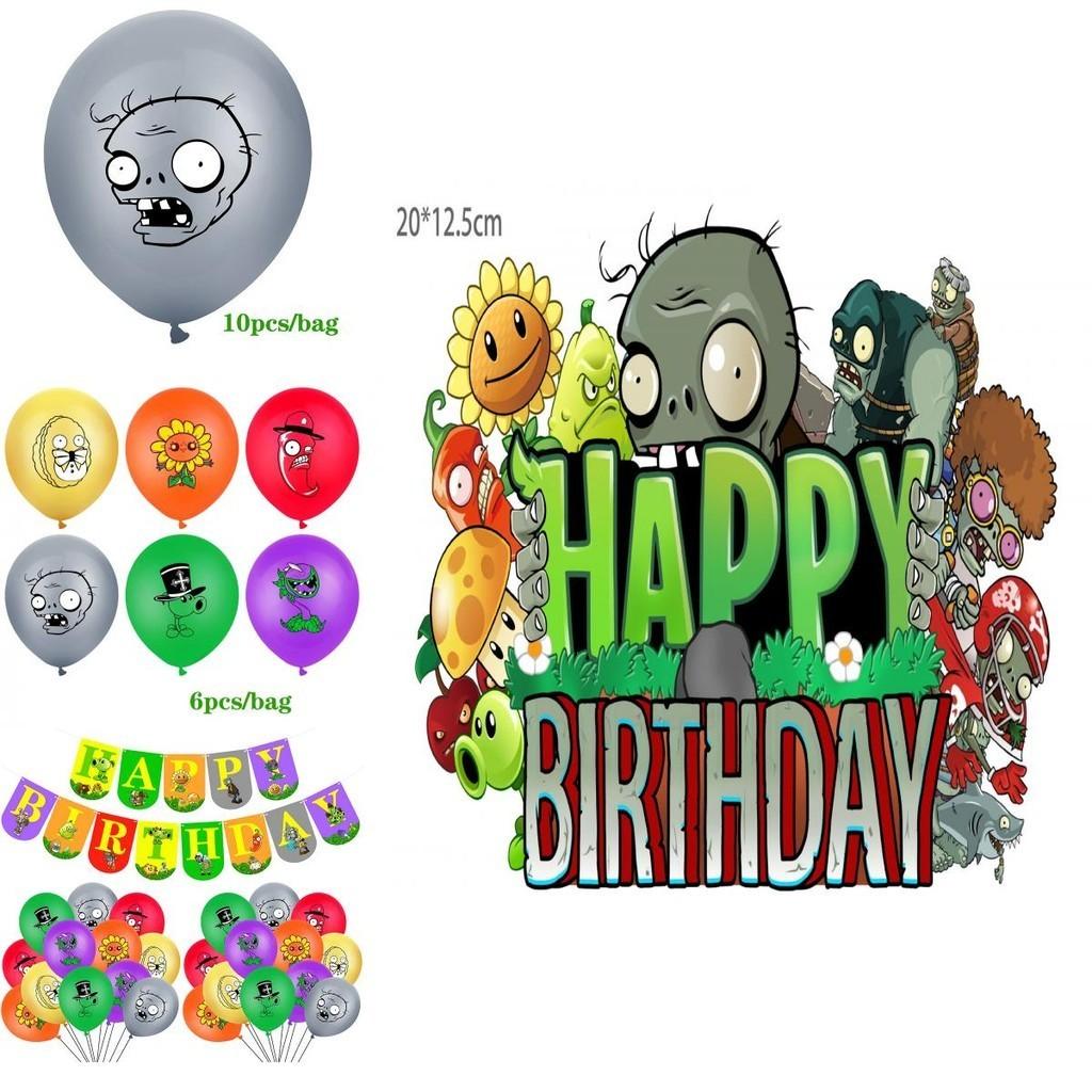 Vibrant Plants Vs. Zombies Theme Birthday Party Supplies For Kids Unforgettable Decorations
