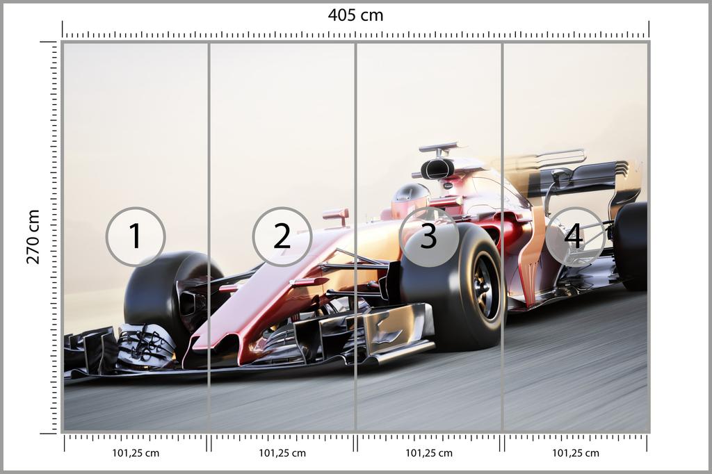 Photomural Modern F1 Car Non-Woven 405x270