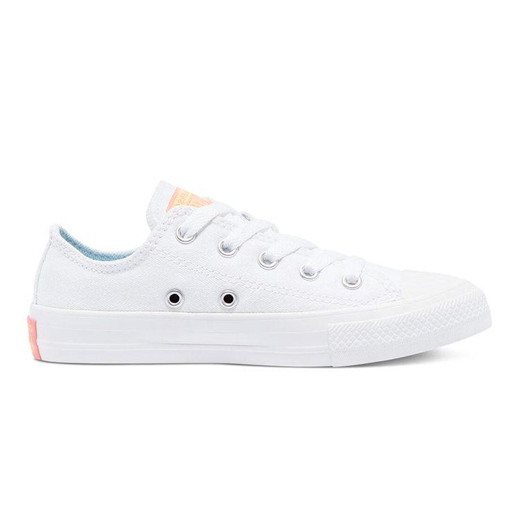 Converse Chuck Taylor All Star Low Top Comfortable Abrasion Resistant Low top Kids Canvas Shoes White Yellow Kids' 670702C