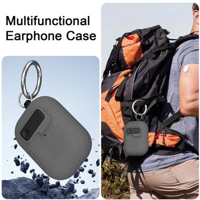 Yousheng Ohrhörer Schutzhülle für AirPods Pro 3 Ladecase Tragbar Stoßfest Kabellose Ohrhörer Abdeckung Schutzschale Haut mit Schloss Handyhalter