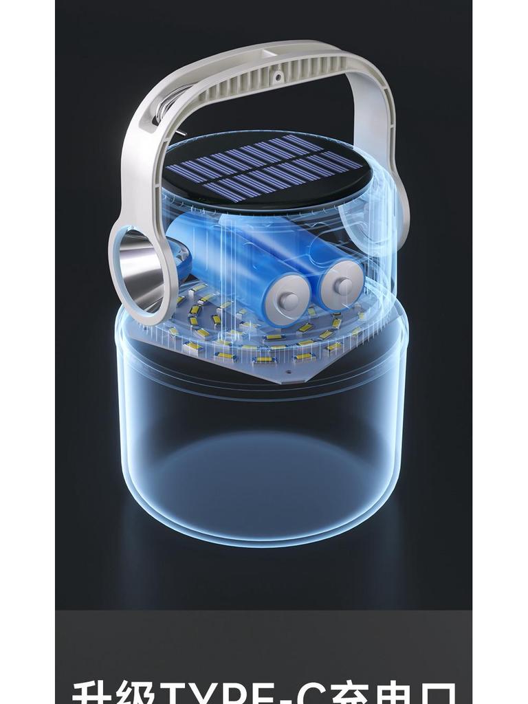 Solar-Powered Multifunctional Camping Light with USB Charging & Remote Control for Outdoor Use
