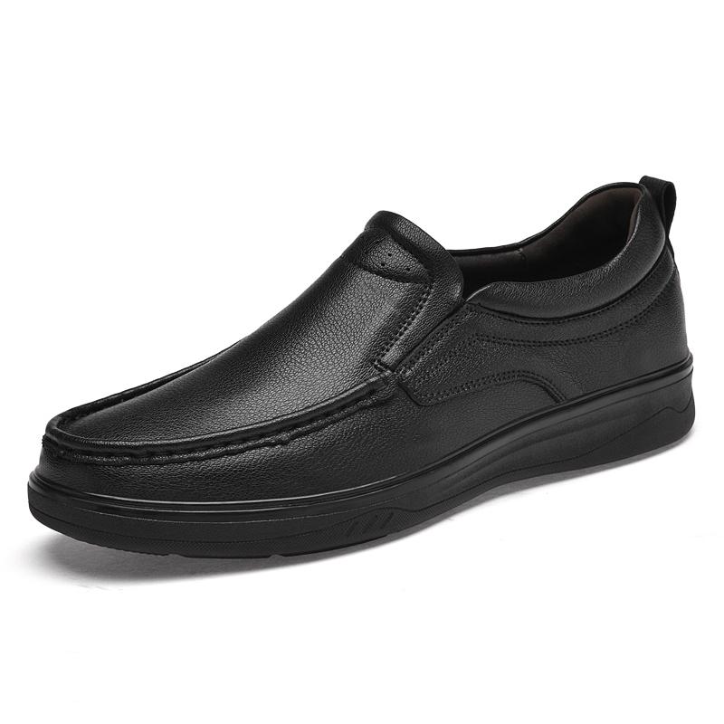 Moccasin Loafers Men Slip On Driving Shoes Soft Grained Uppers Elastic Gores Hand Stitched Apron 38-44