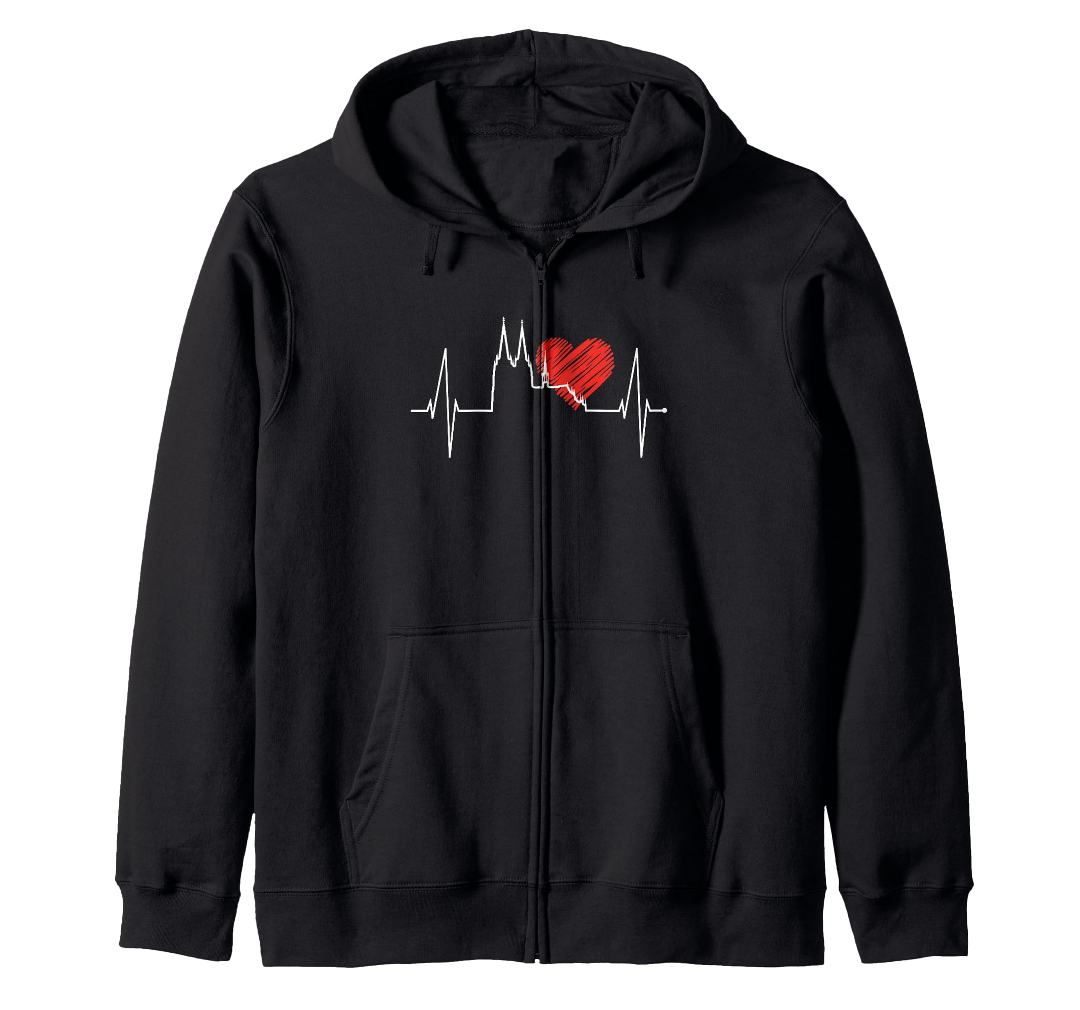 

Cologne Skyline Heartbeat Cologne Cathedral Carnival Cologne Zip Hoodie