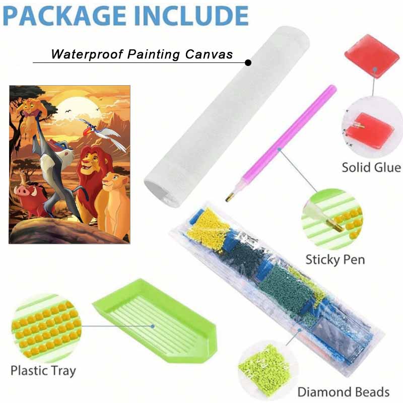 Disney Diamond Painting Set Lion King Classic Home Decor Craft, Perfect Handmade DIY Gift Idea