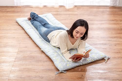 Gamaka Industrial Co., Ltd. Large, Long Floor Cushion with Antibacterial and Odor-Resistant Mimosa Pattern and Peach Skin. Perfect for Naps, All Year