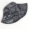 Sombrero de Pescador Unisex Estampado con Patrón de Periódico Viejo Sombrero de Cubo Tendencia Urbana Sombrero para el Sol Sombrero de Cubo Harajuku Sombrero Hip-Hop para Exterior