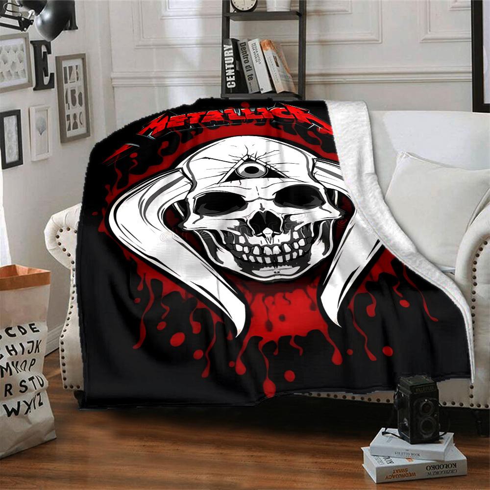 1pc Dragon guitarThemed Blanket Soft Flannel All Season Cozy Throw with Bold Graphic Print, Travel, or Holiday Gift for Family & Friends