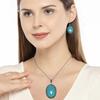 Necklace Chalcedony Natural  Beads Blue 20" Cts Round Sterling