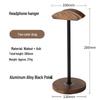 Heavy Duty Solid Walnut Wood & Metal Headphone Stand