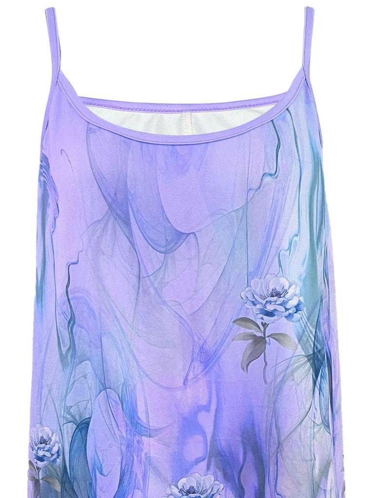 2025 Cross-border Spaghetti Strap Printed Casual Women's Vest Top