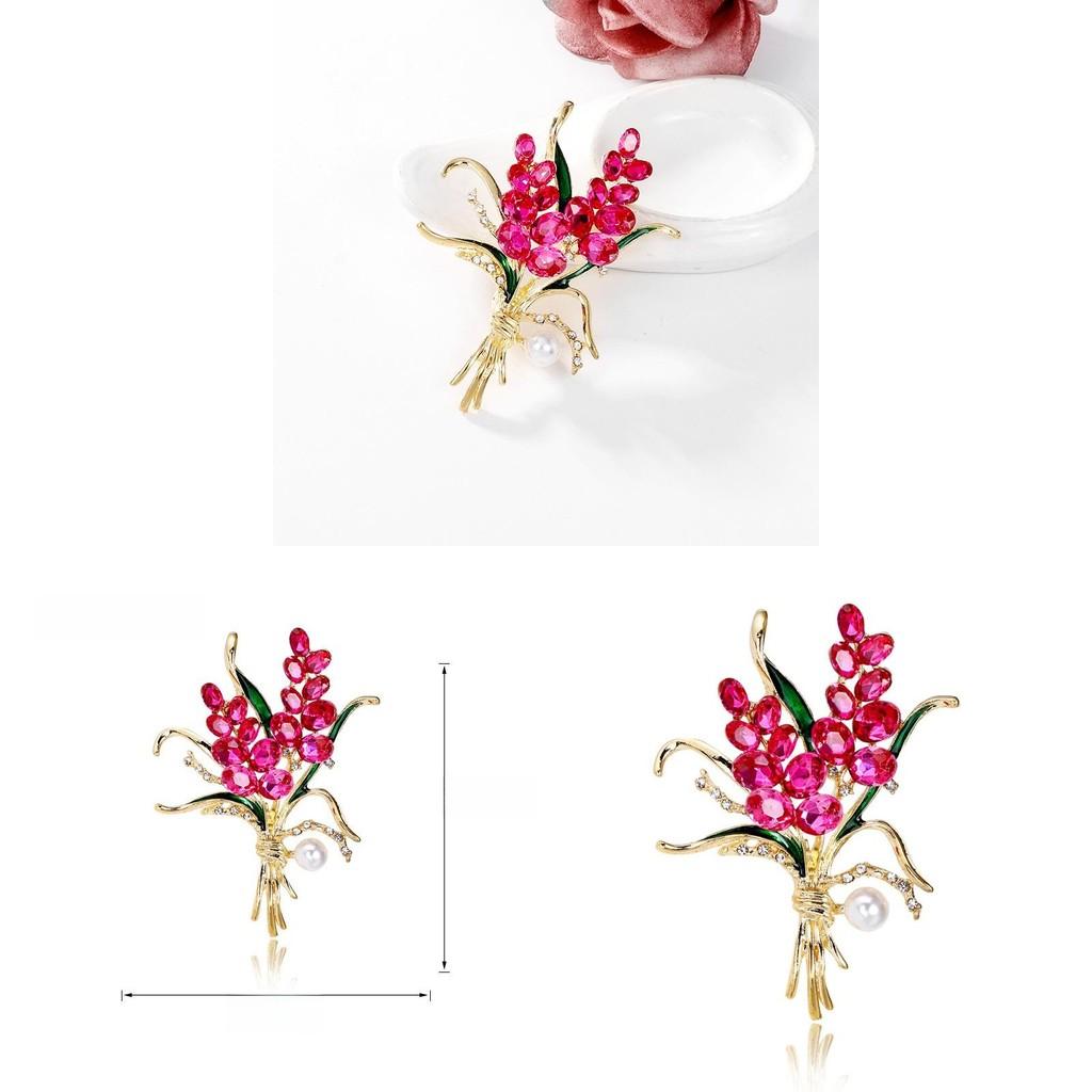 Garden Fresh Pearl Brooch With Waterdiamond Wheat Design For Women And Men