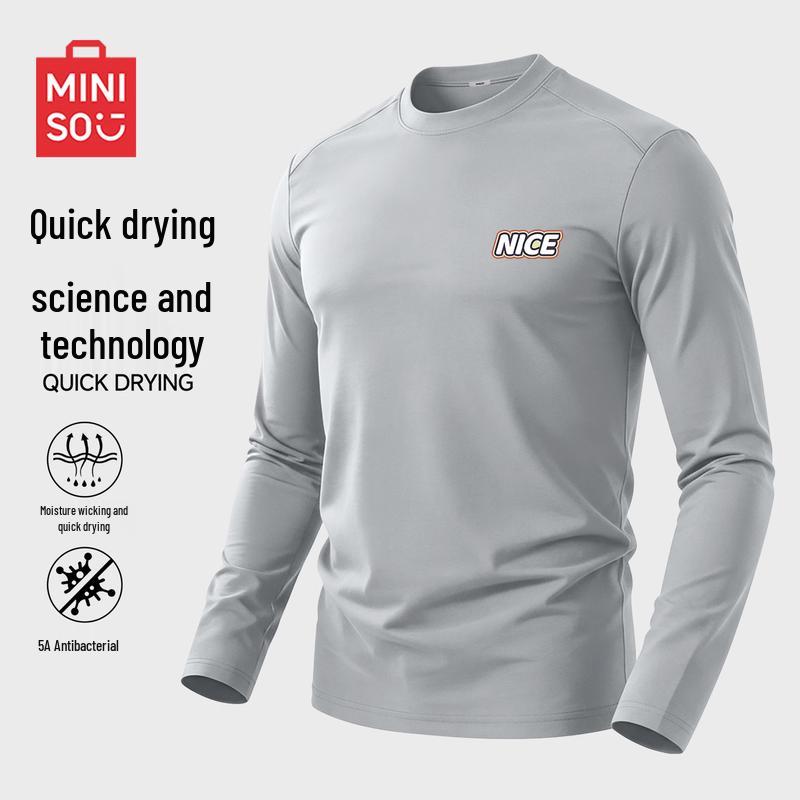 MINISO Men s Quick-Dry Long-Sleeve Performance T-Shirt M