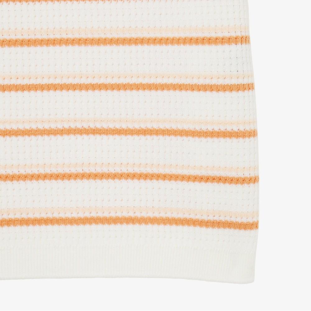 Lacoste Women's Striped Sweater Polo Shirt PF710E-56GIY0