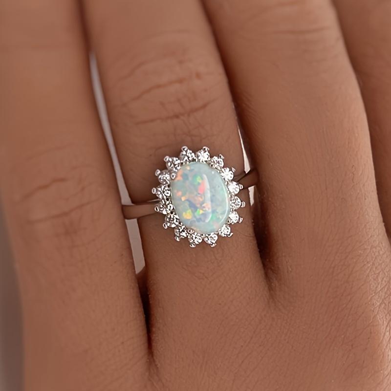 

1pc Gorgeous Bohemian Promise Ring - Sparkling and Colorful Light Girl s Ring 6